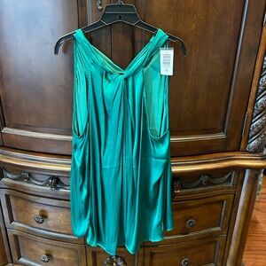Torrid Vibrant Green Satin twist front top